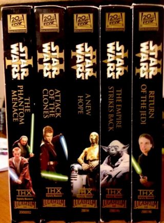 Star Wars™ THE COMPLETE SAGA Final Release VINTAGE RARE Saga Artwork VHS HTF SET 2