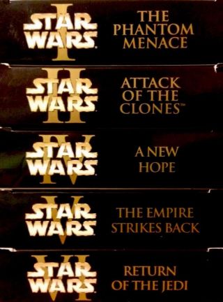Star Wars™ THE COMPLETE SAGA Final Release VINTAGE RARE Saga Artwork VHS HTF SET 3