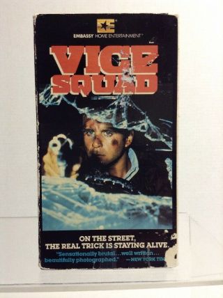 Vice Squad 1982 Vhs Rare Sleazy Action Wings Hauser,  Season Hubley Embassy