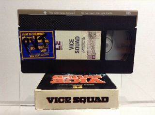 Vice Squad 1982 VHS Rare Sleazy Action Wings Hauser,  Season Hubley Embassy 5