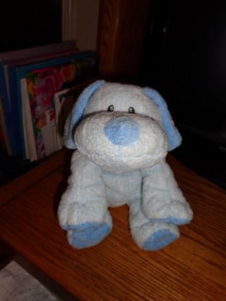 Ty Pluffies Baby Whiffer Blue Puppy Dog Rare With All Tags Stuffed Animal Plush