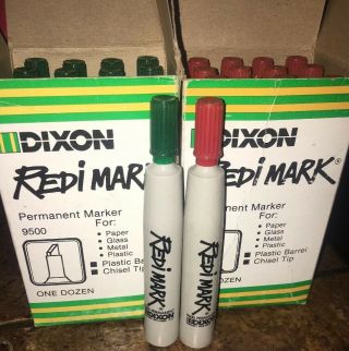 REDIMARK VINTAGE MARKERS 2 BOXES OF RARE DIXON REDIMARKS 5