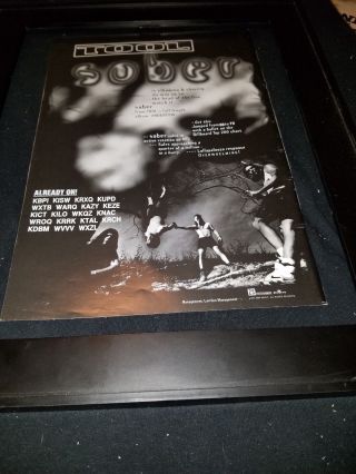 Tool Sober Rare Radio Promo Poster Ad 2