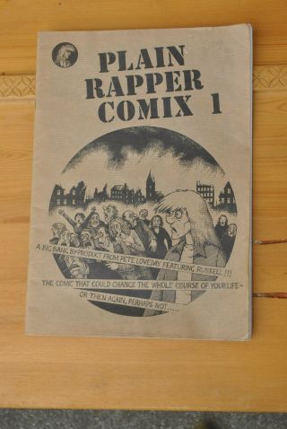 Rare Plain Rapper Comix 1 With Insert.  Printed In Uk.  Vintage Comic