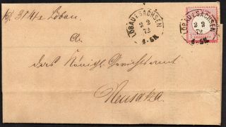 Dr 1872 Very Rare Strange Franking Letter,  2 X 1 Gr Minr.  4 Outside And Inside??