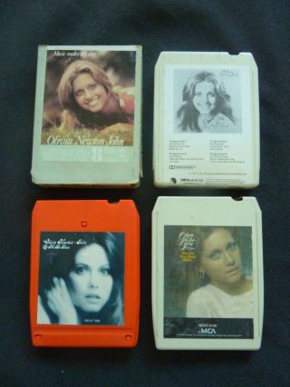 Olivia Newton John 4 Ultra Rare 8 Track Cassette Tapes