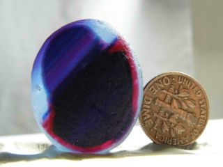 1 Multi Xl Medallion Pink Blue 0.  31oz Jq Rare Seaham English Sea Glass