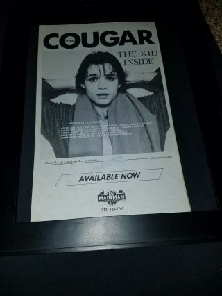 John Cougar Mellencamp The Kid Inside Rare Radio Promo Poster Ad Framed