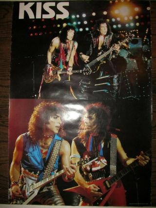 Rare Kiss Lick It Up Concert Poster 1984.  Import From Scotland.