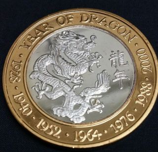 1/2 Oz.  999 Fine Silver Coin Year of the Dragon 2000 Proof Rare World Coin 4