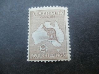 Kangaroo Stamps: 2/ - Brown 1st Watermark - Rare (d225)