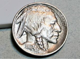 1913 Type 1 Buffalo Nickel 5c Bu Rare Us Coin.
