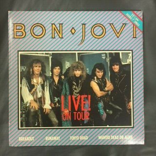Bon Jovi Live On Tour Gatefold 7 " Double Vinyl Australia Rare