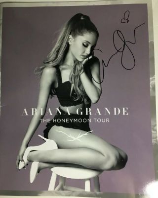 Rare Ariana Grande Signed Tour Program The Honeymoon Tour Book