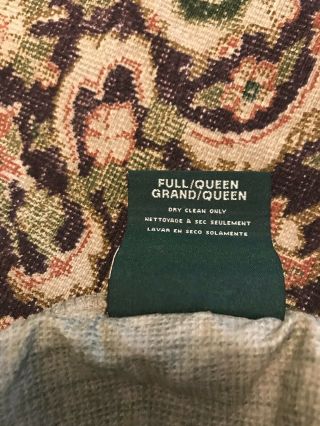 Rare Ralph Lauren Rutherford Tapestry Full/Queen Duvet Cover Persian Rug 4