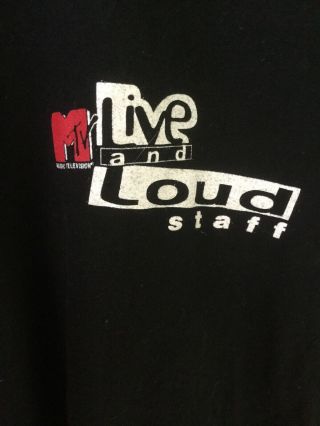 Nirvana/pearl Jam Mtv Live & Loud 1993 Rare Staff Long Sleeve T - Shirt