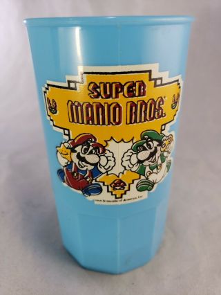 Mario Bros Nintendo Nes Era 1988 Plastic Blue Kid 
