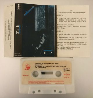 U2 I Still Havent Found What Im Looking For Rare Uruguay Cassette Walkmanmix