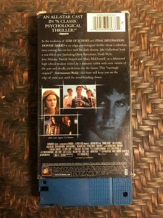 Donnie Darko with Rare Blue Blockbuster VHS Tape 2