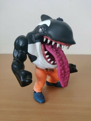 Vintage Street Sharks Moby Lick Orca Action Figure 1995 Street Wise Rare Whale