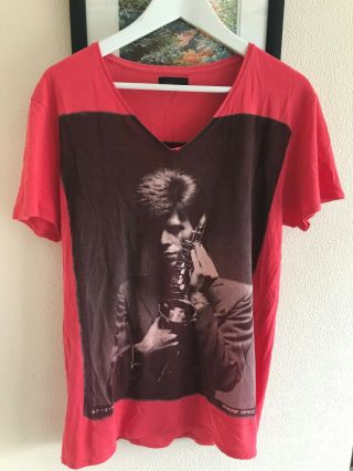 Rare David Bowie Saxophone T - Shirt Size Medium Mick Rock
