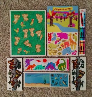 Vintage 80 ' s Hallmark Sticker Album,  Rare Stickers Lisa Frank Sandylion Toots 2