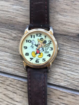 V.  Rare 1960s Seiko Lorus Japanese Release Animated Mickey Mouse Glow In The Dark