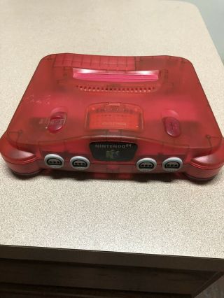 Nintendo 64 Console rare Watermelon complete With Red Expansion Pack 2