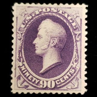 Rare 1888 Perry Us 90¢ Ninety Cents Postage Stamp Scott 218 Vf Ng Lh R9us218