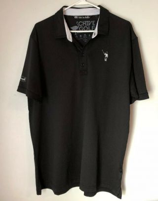 Travis Mathew - Chive - Bill Murray Golf Polo Shirt Black Tour - Logos Xl Sharp Rare