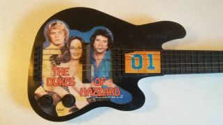 1981 Dukes of Hazzard Black Electric Style Guitar Toy,  26 
