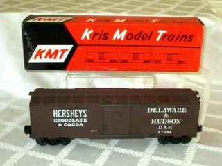 Rare - Kris Model Trains - Kmt - Hersheys Chocolate - Delware & Hudson Box Car W Box