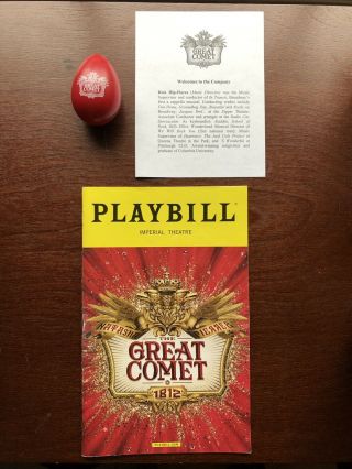 The Great Comet Of 1812 Playbill Okieriete Onaodowan Egg Rare First Performance