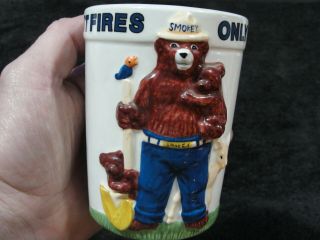 Rare Columbine - Cody Collectible Smokey Bear Hand Painted Bath Cup Water Cup