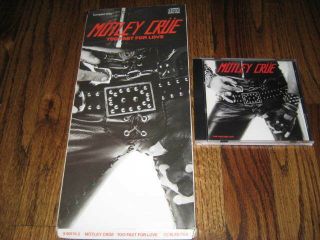 Motley Crue Too Fast For Love - Longbox And Cd - Rare Nikki Sixx