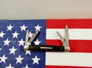 Rare/vintage 1895 - 1943 C.  E.  B.  Co.  Knife (dover,  Nh.  Usa) Gen.  Ebony 4 Bl.  Congress