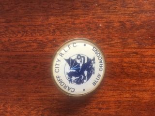 Rare Cardiff City Blue Dragons Rugby League Badge