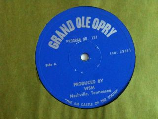 Rare Grand Ole Opry Radio Show Lp 131 Loretta Lynn Willie Nelson Grandpa Jones