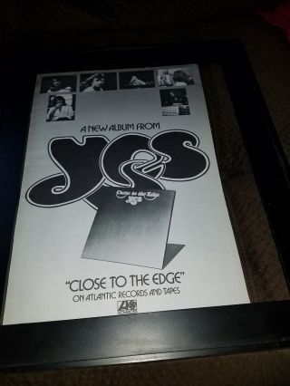 Yes Close To The Edge Rare Promo Poster Ad Framed