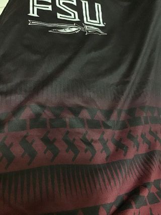 Rare NIKE FSU Seminoles Noles Team Issue Dri Fit MEDIUM Shirt / Black & Red 8