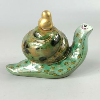Rare Chinese Porcelain Handwork Snail Shape Collectible Old Antique Snuff Bottle