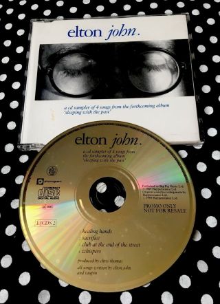 Elton John - Rare 1989 4 Track Promo Cd Album Sampler (sleeping With The Past)