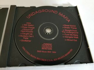Rare OOP 1994 Louisville,  Ky G - Funk Rap Cd By Undaground Mafia Ghetto Thang 3
