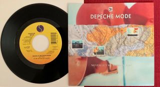 Depeche Mode " Never Let Me Down Again " Ultra - Rare U.  S Single - 45 W/ps