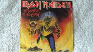Iron Maiden - The Number Of The Beast 7 ",  Red Vinyl,  1982.  Rare Heavy Metal