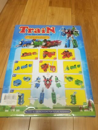 Thomas Train Transformable 3 in 1 Mecha Giant Robot Rare Toy Anime Gundam 3