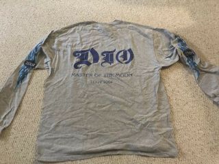 Dio Master Of The Moon Tour 2004 Ultra Rare Crew Shirt,  Black Sabbath