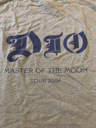 Dio Master Of The Moon Tour 2004 Ultra Rare Crew Shirt,  Black Sabbath 2