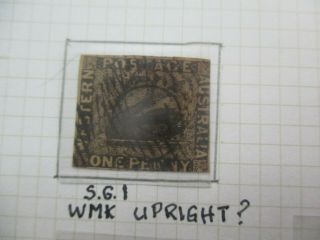 Western Australia Stamps: 1d Black Swan Imperf - Rare (g374)