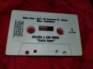 Selena y Los Dinos Dulce Amor Cassette 1988 Manny R.  Guerra Amen Studios Rare 3